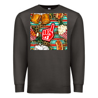 Smoke american football snacks with serape and leopard Premium Sweatshirt - BundleAndBundleShop