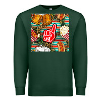 Sports Green american football snacks with serape and leopard Premium Sweatshirt - BundleAndBundleShop