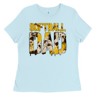 Baby Blue no background softball dad Ladies Tee - Jasminsmagicworld