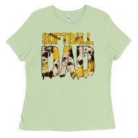 Matcha no background softball dad Ladies Tee - Jasminsmagicworld