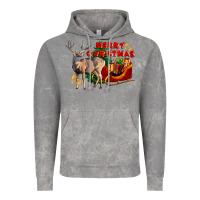 Cloud Rock Merry Christmas Deer Vintage Hoodie - LillyAllenDesigns
