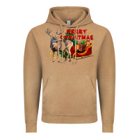 Vintage Camel Merry Christmas Deer Vintage Hoodie - LillyAllenDesigns