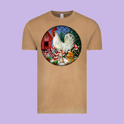 Leghorn Rooster Christmas Ornament Vintage Tee Designed By Lillyallendesigns