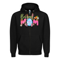 Black Easter Day Bunny mom Zipper Hoodie - OliviaCreatesArt