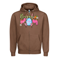 Chestnut Easter Day Bunny mom Zipper Hoodie - OliviaCreatesArt
