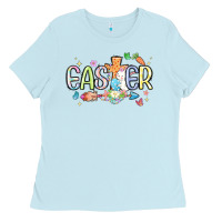 Easter Cross With Bunny Ladies Tee | Teevron