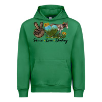 Emerald Peace Love Donkey Urban Hoodie - LillyAllenDesigns