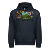 Navy Peace Love Donkey Urban Hoodie - LillyAllenDesigns