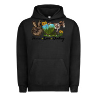 Pigment Black Peace Love Donkey Urban Hoodie - LillyAllenDesigns