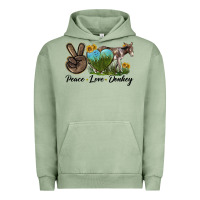 Pigment Oil Green Peace Love Donkey Urban Hoodie - LillyAllenDesigns