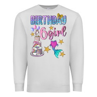 Dove Grey birthday girl 6 Premium Sweatshirt - BundleAndBundleShop