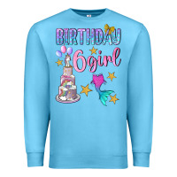Ocean Blue birthday girl 6 Premium Sweatshirt - BundleAndBundleShop