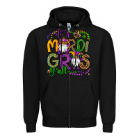 Black it's mardi gras y'all gnomes Zipper Hoodie - OliviaCreatesArt