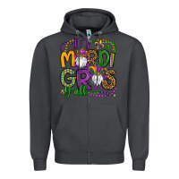 Smoke it's mardi gras y'all gnomes Zipper Hoodie - OliviaCreatesArt