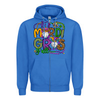 True Royal it's mardi gras y'all gnomes Zipper Hoodie - OliviaCreatesArt