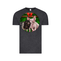 Vintage Black christmas pig Vintage Tee - LillyAllenDesigns