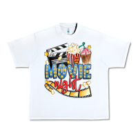 White movie night Urban Heavy Tee - Artiststas