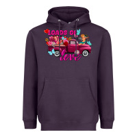 Plum Loads of love valentine's day truck Heavyweight Hoodie - FaDigitalArtStudio