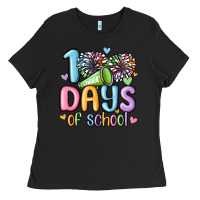 100 Days Of School Cheer Ladies Tee | Teevron