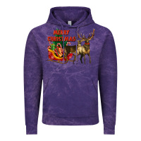 Cloud Purple merry christmas two deers Vintage Hoodie - LillyAllenDesigns