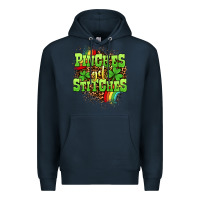 Navy St. Patrick's Day Pinches get stitches Premium Hoodie - OliviaCreatesArt