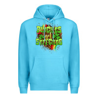 Ocean Blue St. Patrick's Day Pinches get stitches Premium Hoodie - OliviaCreatesArt