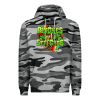 Slate Camo St. Patrick's Day Pinches get stitches Premium Hoodie - OliviaCreatesArt