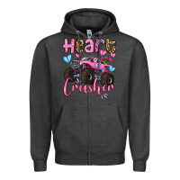 Charcoal Heather heart crusher olivia Zipper Hoodie - OliviaCreatesArt