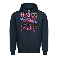 Navy heart crusher olivia Zipper Hoodie - OliviaCreatesArt