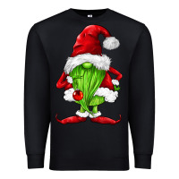 Black green christmas gnomes Premium Sweatshirt - FaDigitalArtStudio