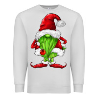 Dove Grey green christmas gnomes Premium Sweatshirt - FaDigitalArtStudio