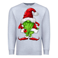 Heather Grey green christmas gnomes Premium Sweatshirt - FaDigitalArtStudio