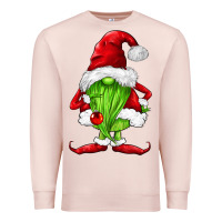 Pale Pink green christmas gnomes Premium Sweatshirt - FaDigitalArtStudio