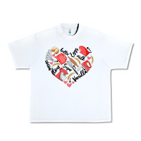 White bake tools heart Urban Heavy Tee - Artiststas