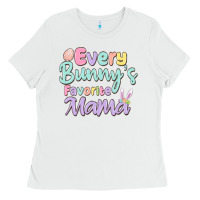White every bunny's favorite mama Ladies Tee - MaliasSmallBusiness