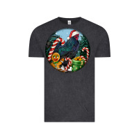 Vintage Black jersey giant rooster christmas Vintage Tee - LillyAllenDesigns