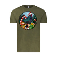 Vintage Olive jersey giant rooster christmas Vintage Tee - LillyAllenDesigns