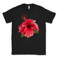 Black Puerto Rican Hibiscus Flower Classic Tee - LillyAllenDesigns