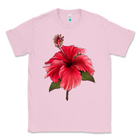 Bubblegum Pink Puerto Rican Hibiscus Flower Classic Tee - LillyAllenDesigns
