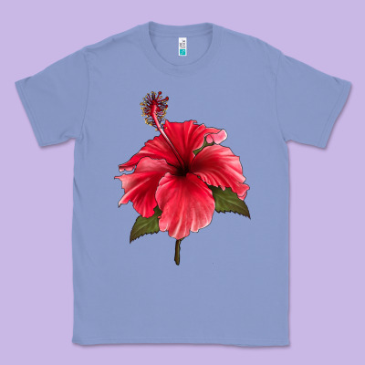Puerto Rican Hibiscus Flower Classic Tee Designed By Lillyallendesigns