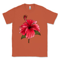 Copper Puerto Rican Hibiscus Flower Classic Tee - LillyAllenDesigns