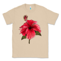 Mushroom Puerto Rican Hibiscus Flower Classic Tee - LillyAllenDesigns