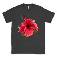 Smoke Puerto Rican Hibiscus Flower Classic Tee - LillyAllenDesigns