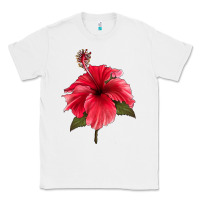 White Puerto Rican Hibiscus Flower Classic Tee - LillyAllenDesigns
