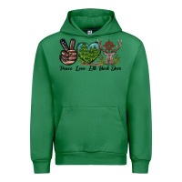 Emerald Peace Love Elk Buck Deer Urban Hoodie - LillyAllenDesigns
