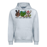 Heather Grey Peace Love Elk Buck Deer Urban Hoodie - LillyAllenDesigns