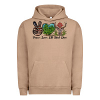 Pigment Burro Peace Love Elk Buck Deer Urban Hoodie - LillyAllenDesigns