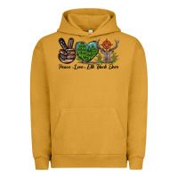 Pigment Peanut Butter Peace Love Elk Buck Deer Urban Hoodie - LillyAllenDesigns