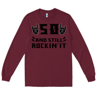 Burgundy 50 Birthday Rock Long Sleeve Tee - Bettercallsaul