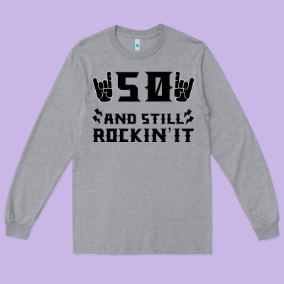 50 Birthday Rock Long Sleeve Tee Designed By Bettercallsaul